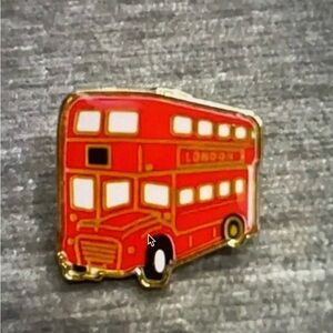 Burberry Red Double-Decker Bus Pin